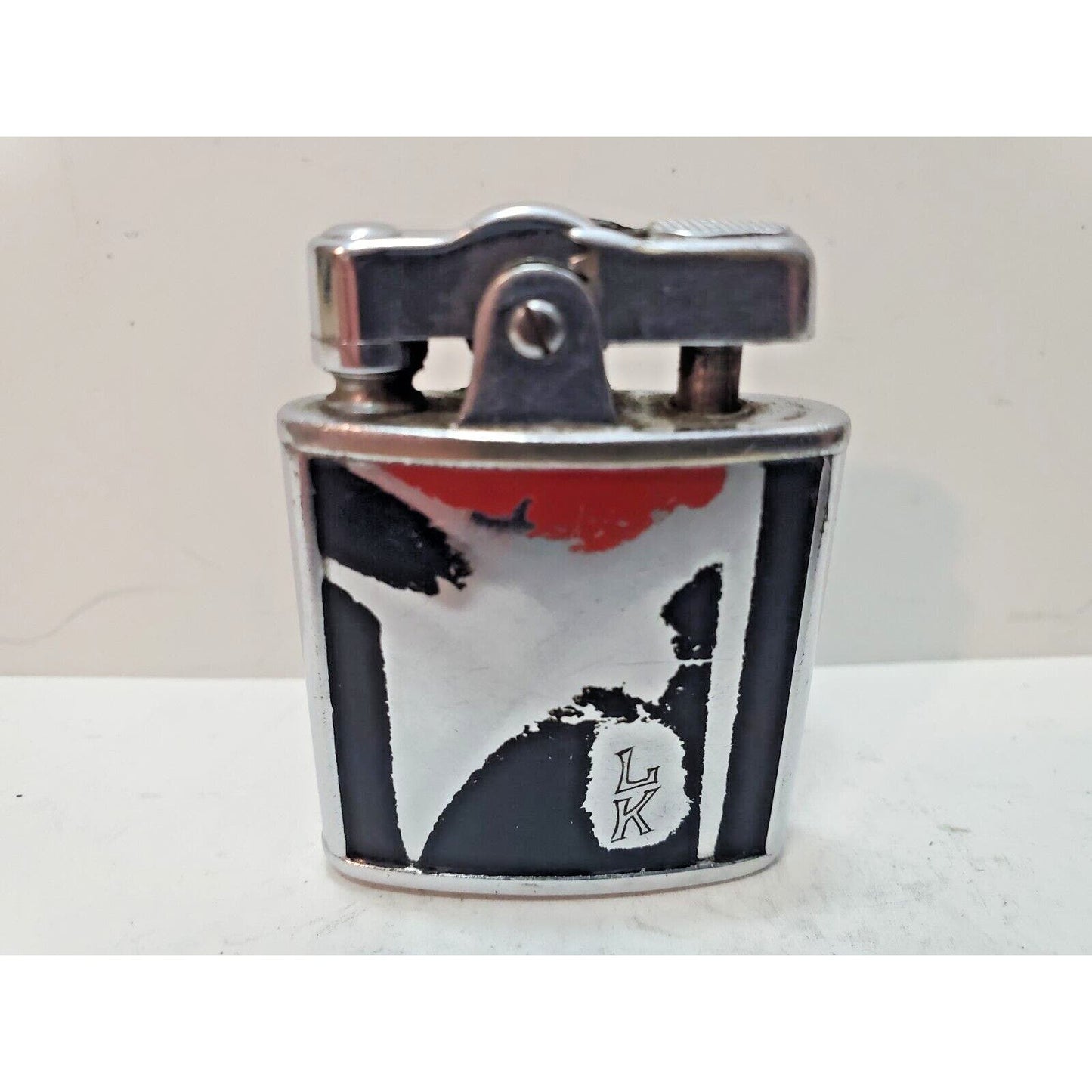 Working Vintage Ronson Art Metal Works Art Deco De-Light Silver Lighter 6248/26