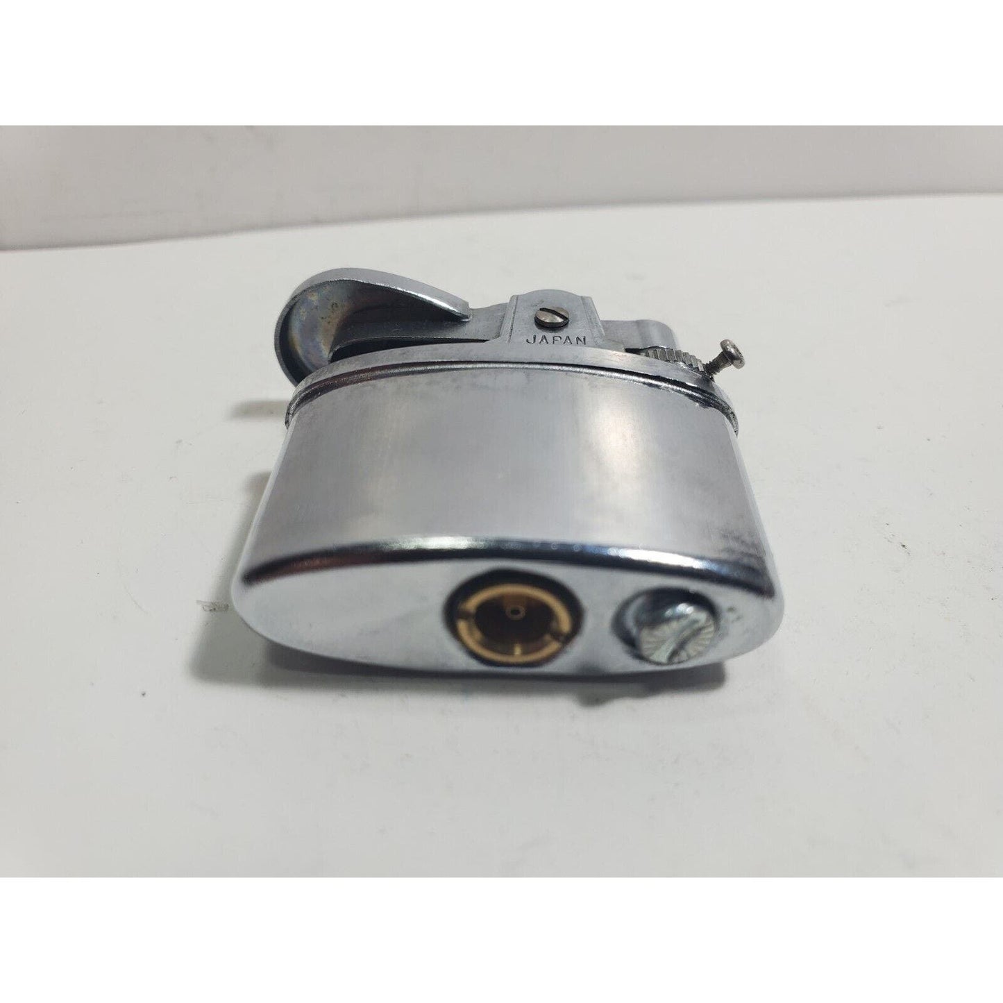 Vintage Working Butane Gas Table Lighter Silver INSERT Fits 37 x 13mm Oval Base