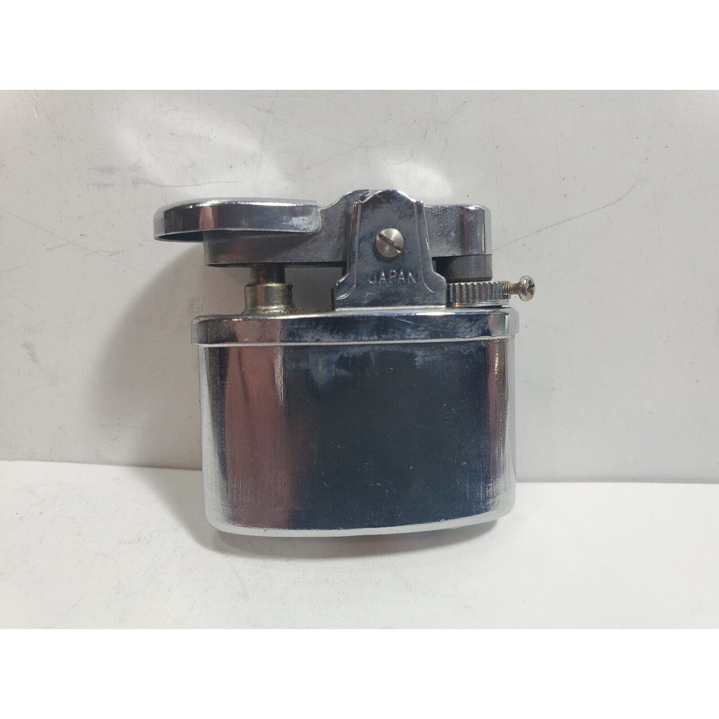 Vintage Working Butane Gas Table Lighter Silver INSERT Fits 37 x 13mm Oval Base