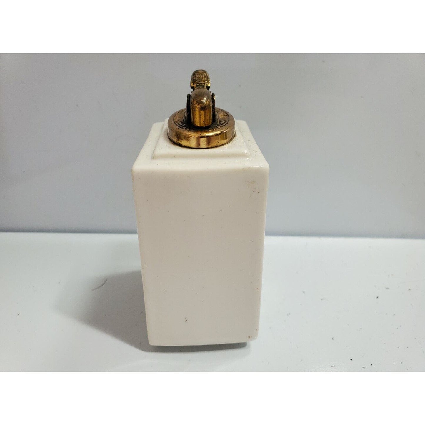 Vintage Working EVANS Table Lighter Currier & Ives WINTER SCENE c1928