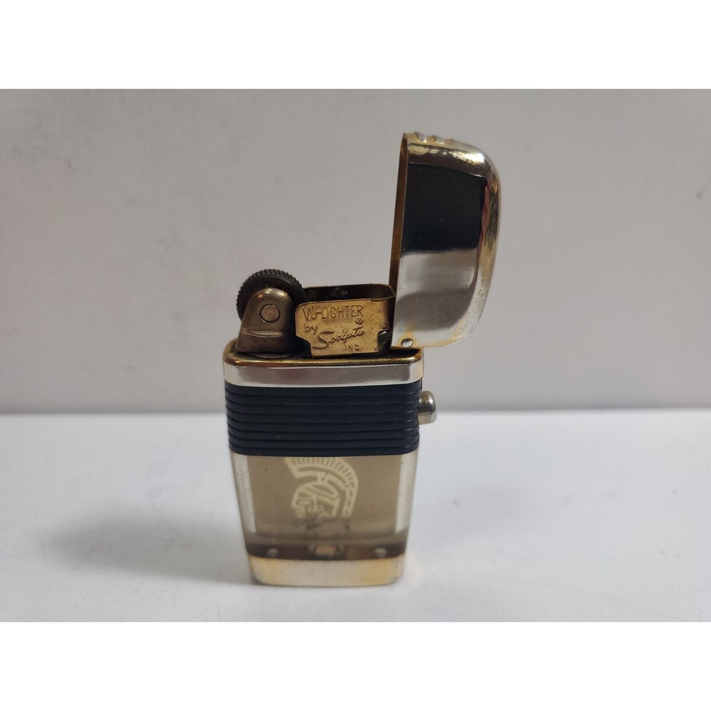 Working Scripto Vu Lighter Roman Soldier Trojan Spartan Centurion Helmet 5988/29