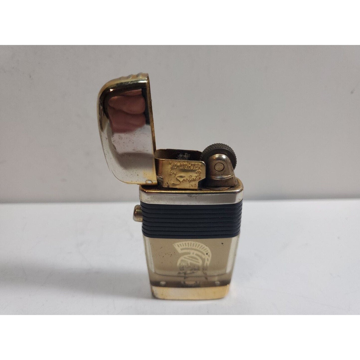 Working Scripto Vu Lighter Roman Soldier Trojan Spartan Centurion Helmet 5988/29