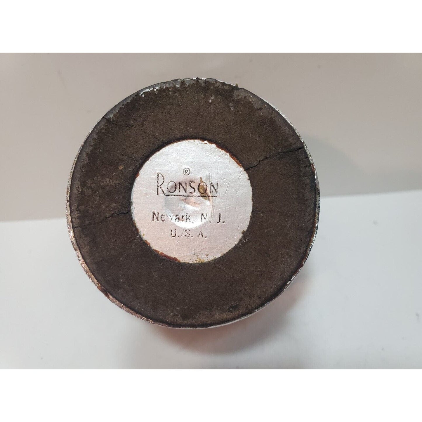 Working Vintage Lighter Ronson NORDIC Italian Black Marble Table Lighter Silver